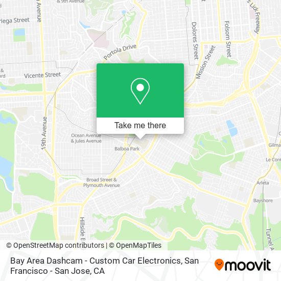 Bay Area Dashcam - Custom Car Electronics map