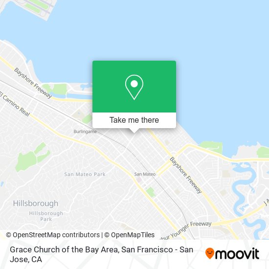 Grace Church of the Bay Area map