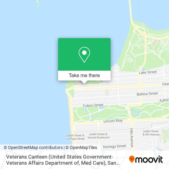 Mapa de Veterans Canteen (United States Government-Veterans Affairs Department of, Med Care)