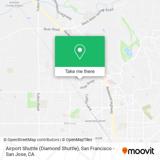 Airport Shuttle (Diamond Shuttle) map