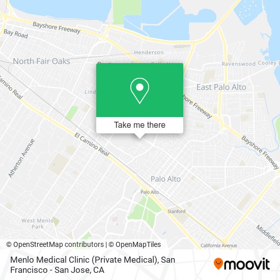 Mapa de Menlo Medical Clinic (Private Medical)