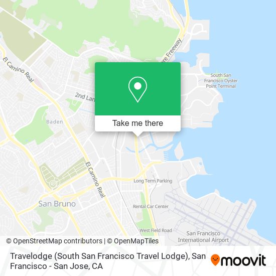 Mapa de Travelodge (South San Francisco Travel Lodge)