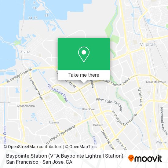 Baypointe Station (VTA Baypointe Lightrail Station) map