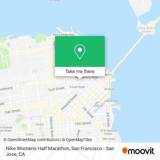 Mapa de Nike Women's Half Marathon