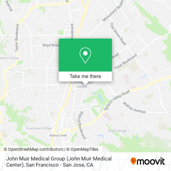 Mapa de John Muir Medical Group