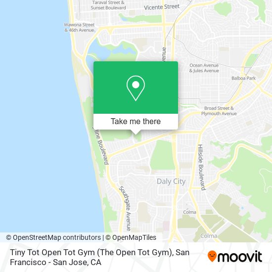 Tiny Tot Open Tot Gym map