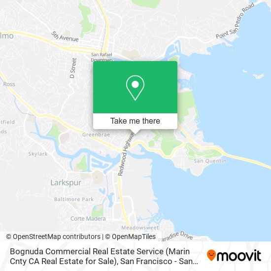 Bognuda Commercial Real Estate Service (Marin Cnty CA Real Estate for Sale) map