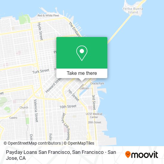 Payday Loans San Francisco map