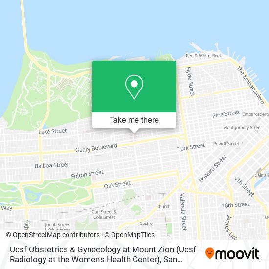 Ucsf Obstetrics & Gynecology at Mount Zion (Ucsf Radiology at the Women's Health Center) map