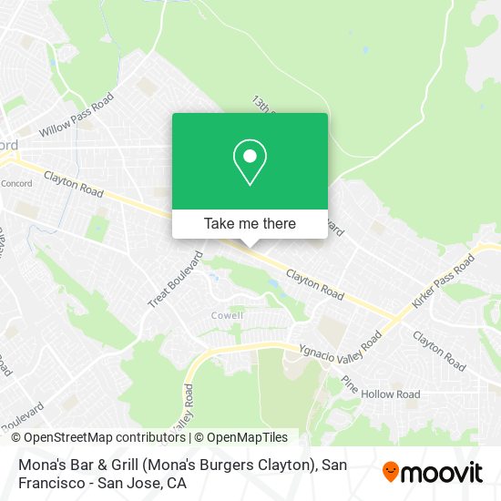 Mona's Bar & Grill (Mona's Burgers Clayton) map