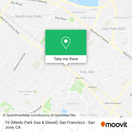 Mapa de 76 (Menlo Park Gas & Diesel)