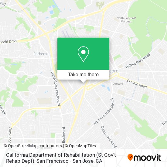 Mapa de California Department of Rehabilitation (St Gov't Rehab Dept)