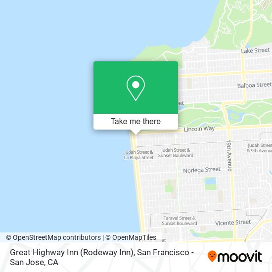 Great Highway Inn (Rodeway Inn) map