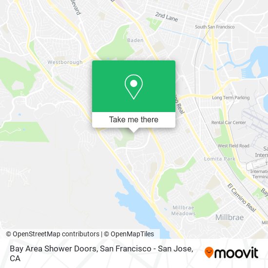 Bay Area Shower Doors map