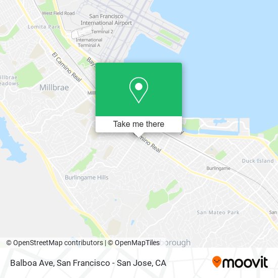 Balboa Ave map