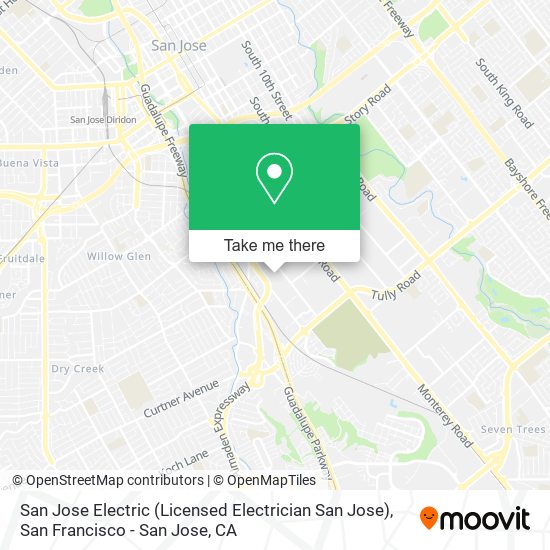 Mapa de San Jose Electric (Licensed Electrician San Jose)