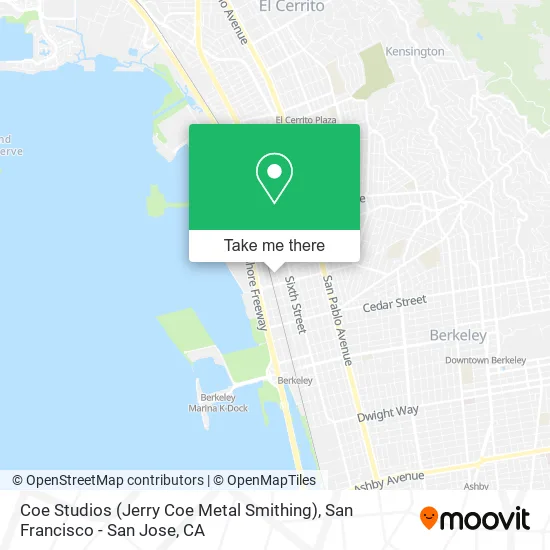 Mapa de Coe Studios (Jerry Coe Metal Smithing)