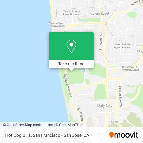 Hot Dog Bills map