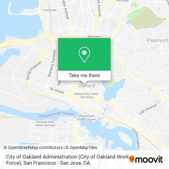 City of Oakland Administration (City of Oakland Work Force) map