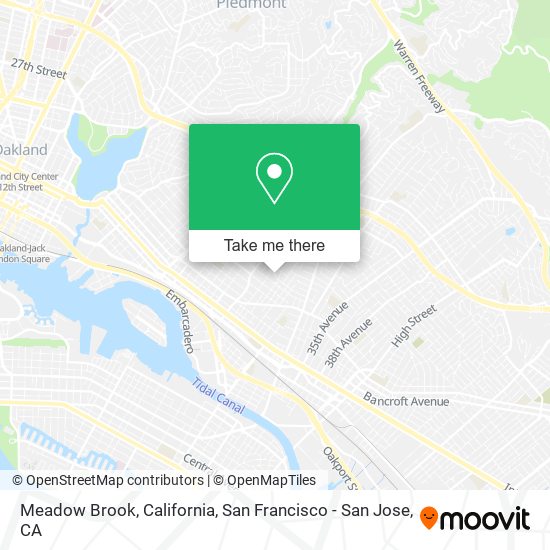 Meadow Brook, California map