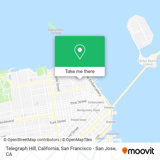 Telegraph Hill, California map
