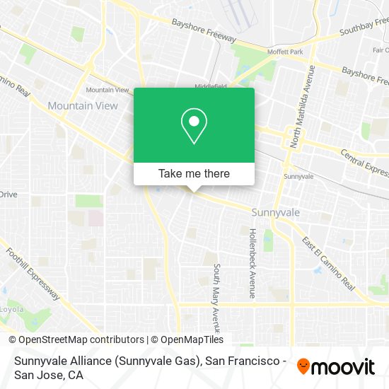Sunnyvale Alliance (Sunnyvale Gas) map
