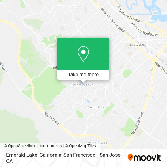 Mapa de Emerald Lake, California