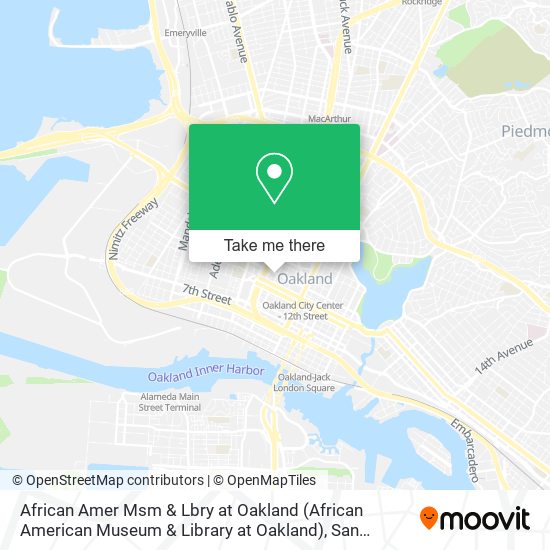 Mapa de African Amer Msm & Lbry at Oakland (African American Museum & Library at Oakland)