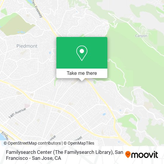 Mapa de Familysearch Center (The Familysearch Library)