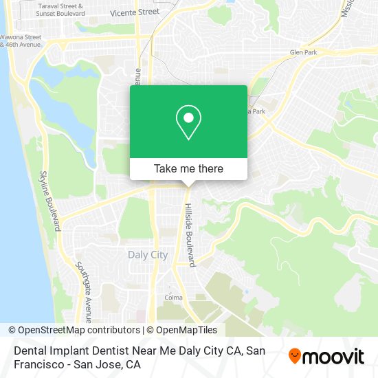 Dental Implant Dentist Near Me Daly City CA map