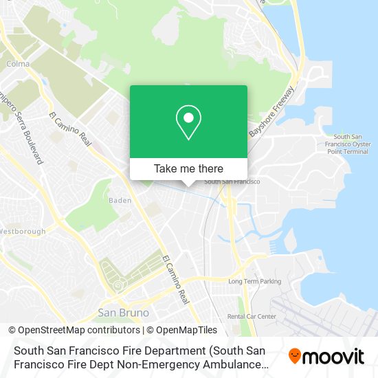 Mapa de South San Francisco Fire Department (South San Francisco Fire Dept Non-Emergency Ambulance Service)