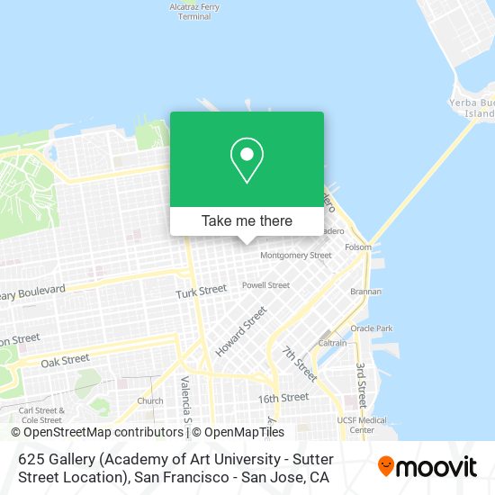 Mapa de 625 Gallery (Academy of Art University - Sutter Street Location)