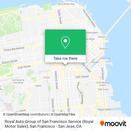 Mapa de Royal Auto Group of San Francisco Service (Royal Motor Sales)