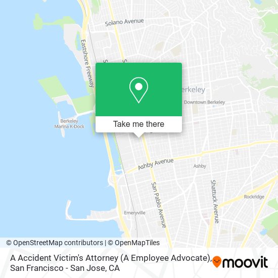 A Accident Victim's Attorney (A Employee Advocate) map