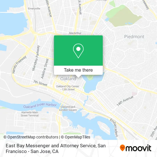 East Bay Messenger and Attorney Service map
