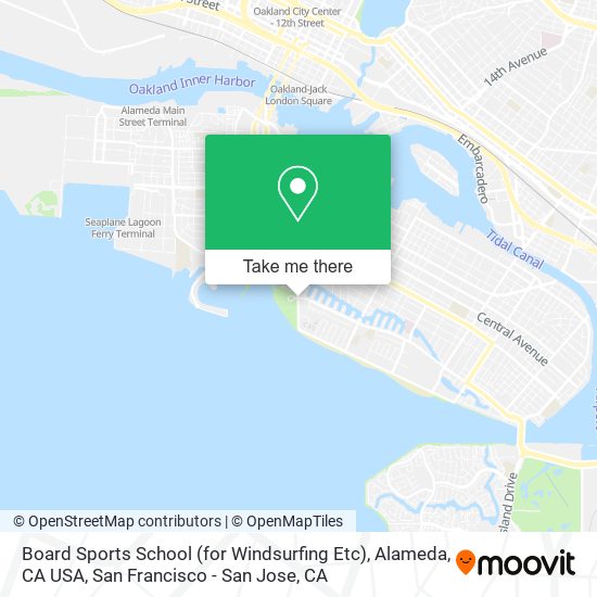 Mapa de Board Sports School (for Windsurfing Etc), Alameda, CA USA