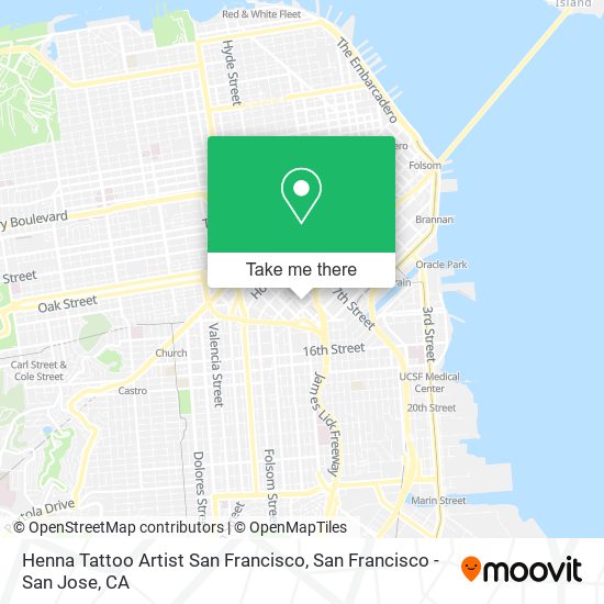 Henna Tattoo Artist San Francisco map