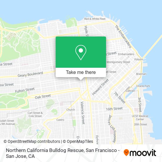 Mapa de Northern California Bulldog Rescue