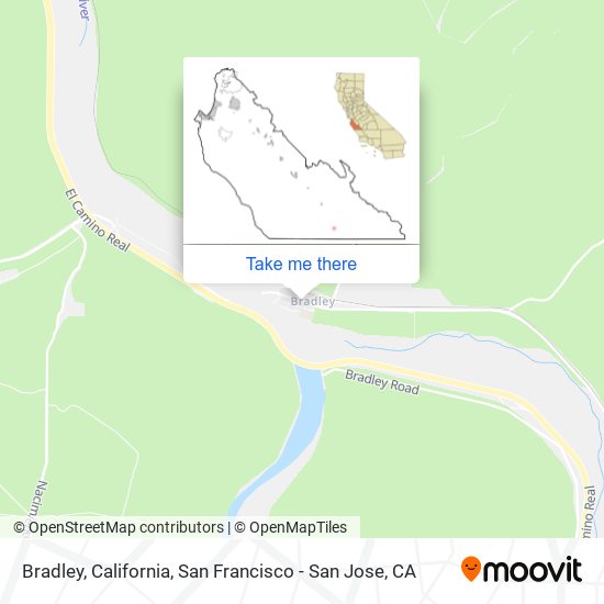 Mapa de Bradley, California