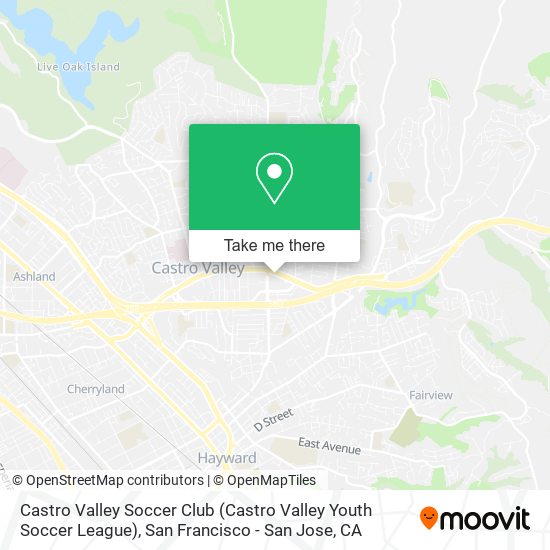 Castro Valley Soccer Club (Castro Valley Youth Soccer League) map