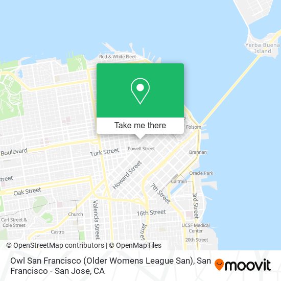 Mapa de Owl San Francisco (Older Womens League San)