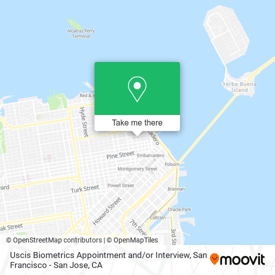 Mapa de Uscis Biometrics Appointment and / or Interview