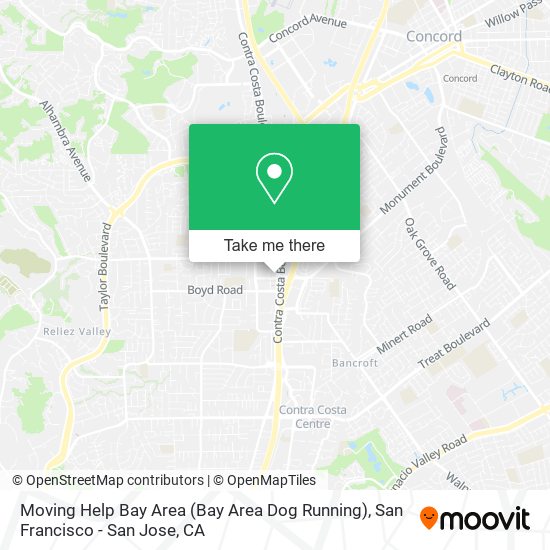 Moving Help Bay Area (Bay Area Dog Running) map