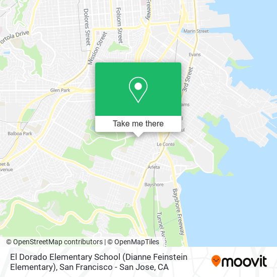 El Dorado Elementary School (Dianne Feinstein Elementary) map