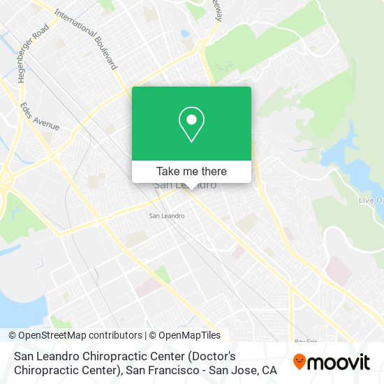 Mapa de San Leandro Chiropractic Center (Doctor's Chiropractic Center)