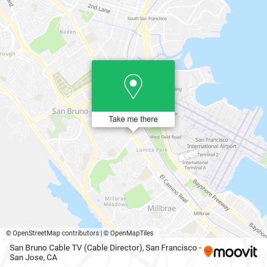 Mapa de San Bruno Cable TV (Cable Director)