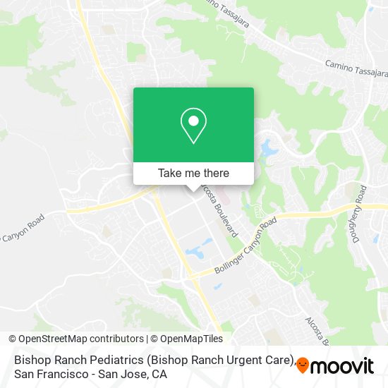 Mapa de Bishop Ranch Pediatrics (Bishop Ranch Urgent Care)