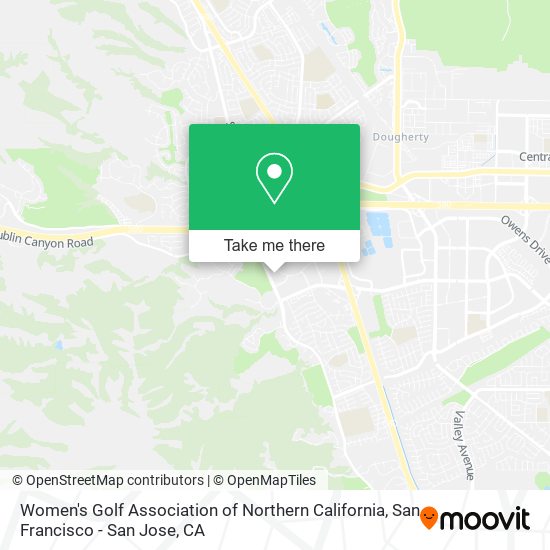 Women's Golf Association of Northern California map
