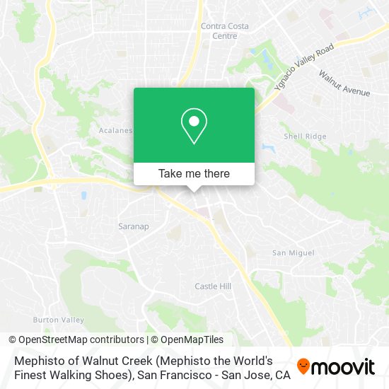 Mapa de Mephisto of Walnut Creek (Mephisto the World's Finest Walking Shoes)