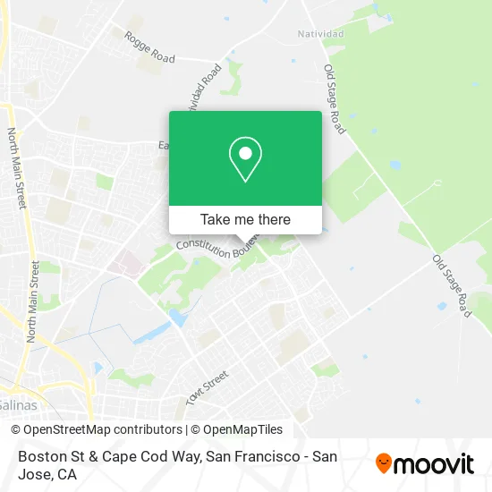 Boston St & Cape Cod Way map